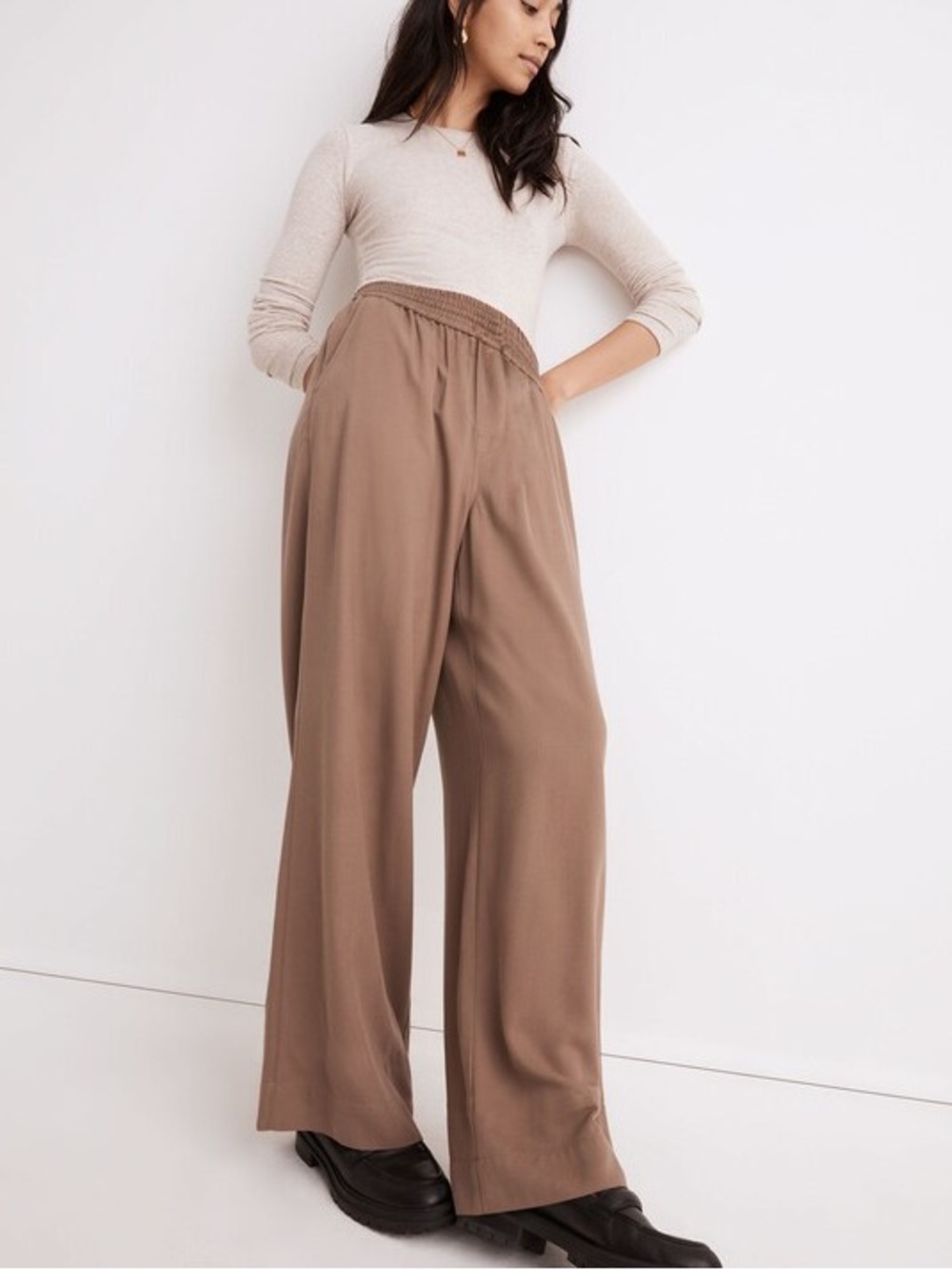 Madewell Drapeweave Carley Wide-Leg Pant